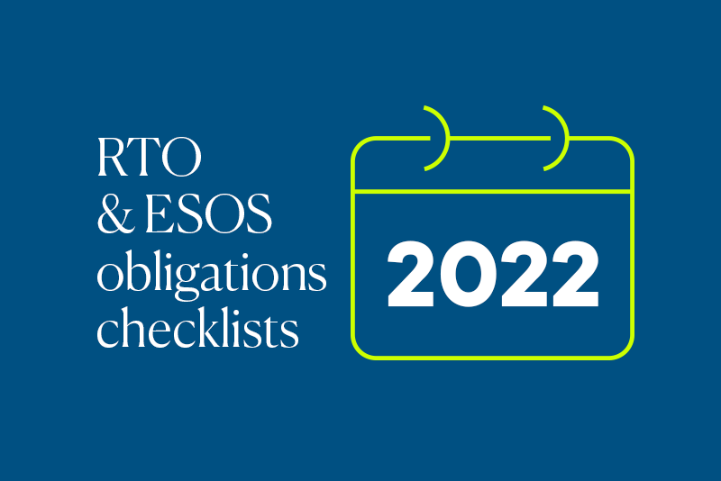 2022 RTO & ESOS obligations checklists