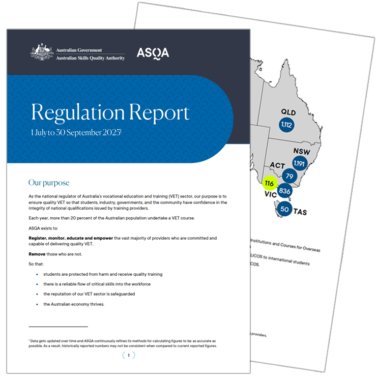 Image of pages 1 and 3 of regulation report