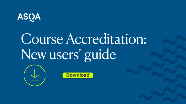 Course accreditation: New users' guide