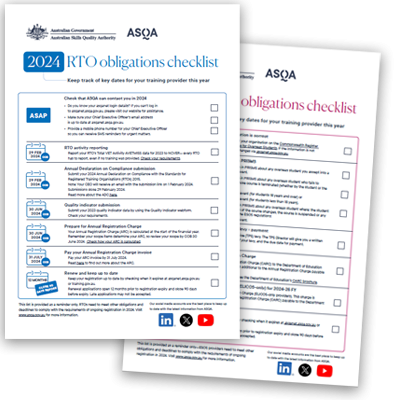 RTO and ESOS obligations checklists 2024