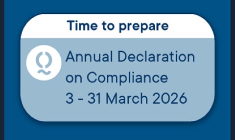 Time to prepare - Annual Declaration on Compliance 3-31 March 2026