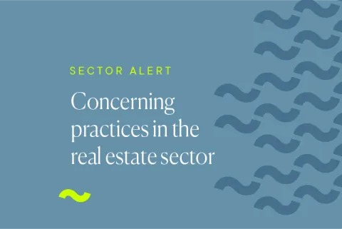 Sector alert - Concerning practices in the real estate sector