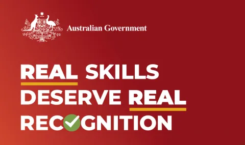 Poster to advertise 'Real Skills' DEWR campaign
