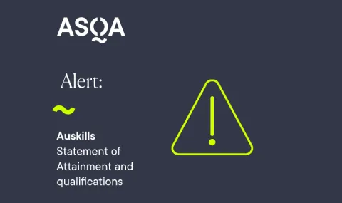 Sector alert - Auskills statement of attainment and qualifications